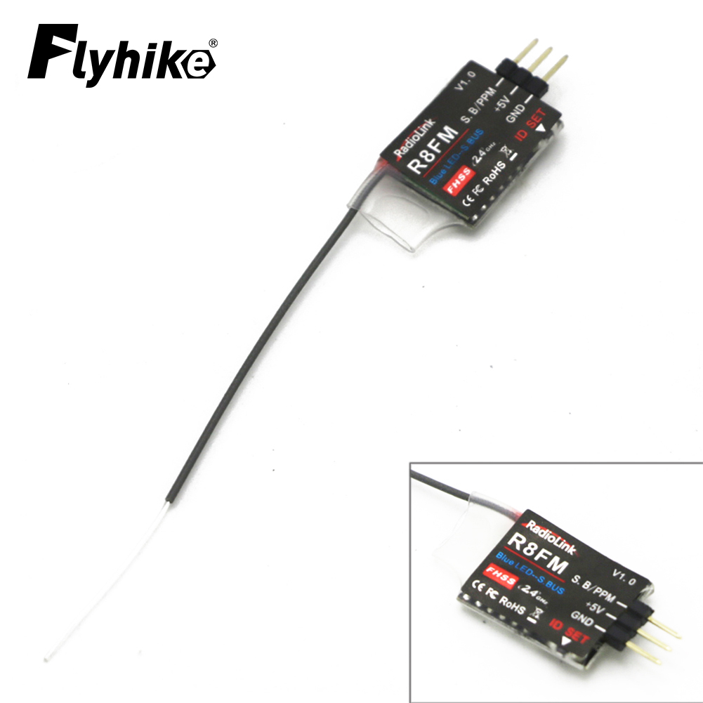 Receiver Sbus 8Ch - Radiolink R8FM ขนาดเล็ก2.4กิกะเฮิร์ตซ์8CH อาร์ซีตัวรับสัญญาณ SBUs PPM
