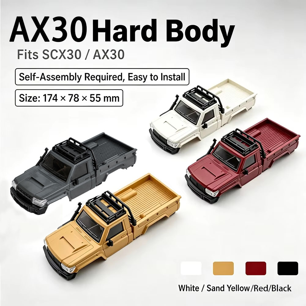Rc Hobby Grade Truck - เปลือกตัวถังแข็งสำหรับรถกระบะ AX30 สำหรับรถบังคับวิทยุรุ่น 1/30 AX30 SCX30