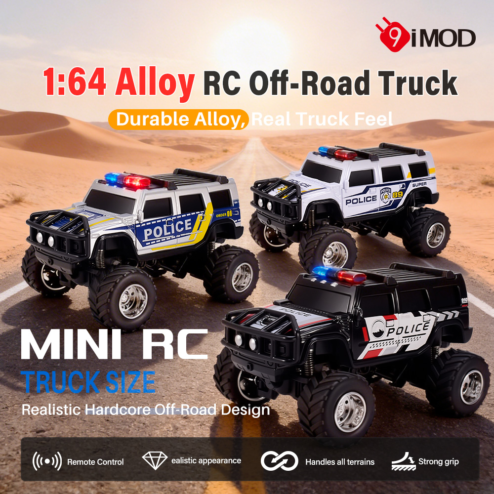 Rc Hobby Grade Truck - รถตำรวจบังคับวิทยุ 9imod RC 2.4G ควบคุมผ่านแอพ รถบรรทุกออฟโรด