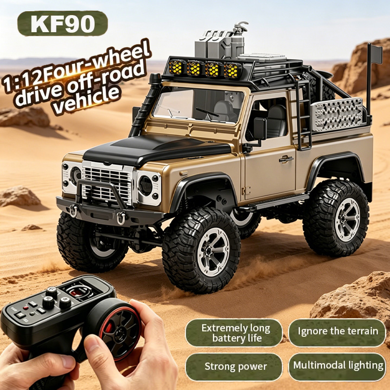 Rc Hobby Toucan - รถบังคับวิทยุ KF90 1:12 4WD สำหรับปีนเขาและวิ่งออฟโรด พร้อมไฟ