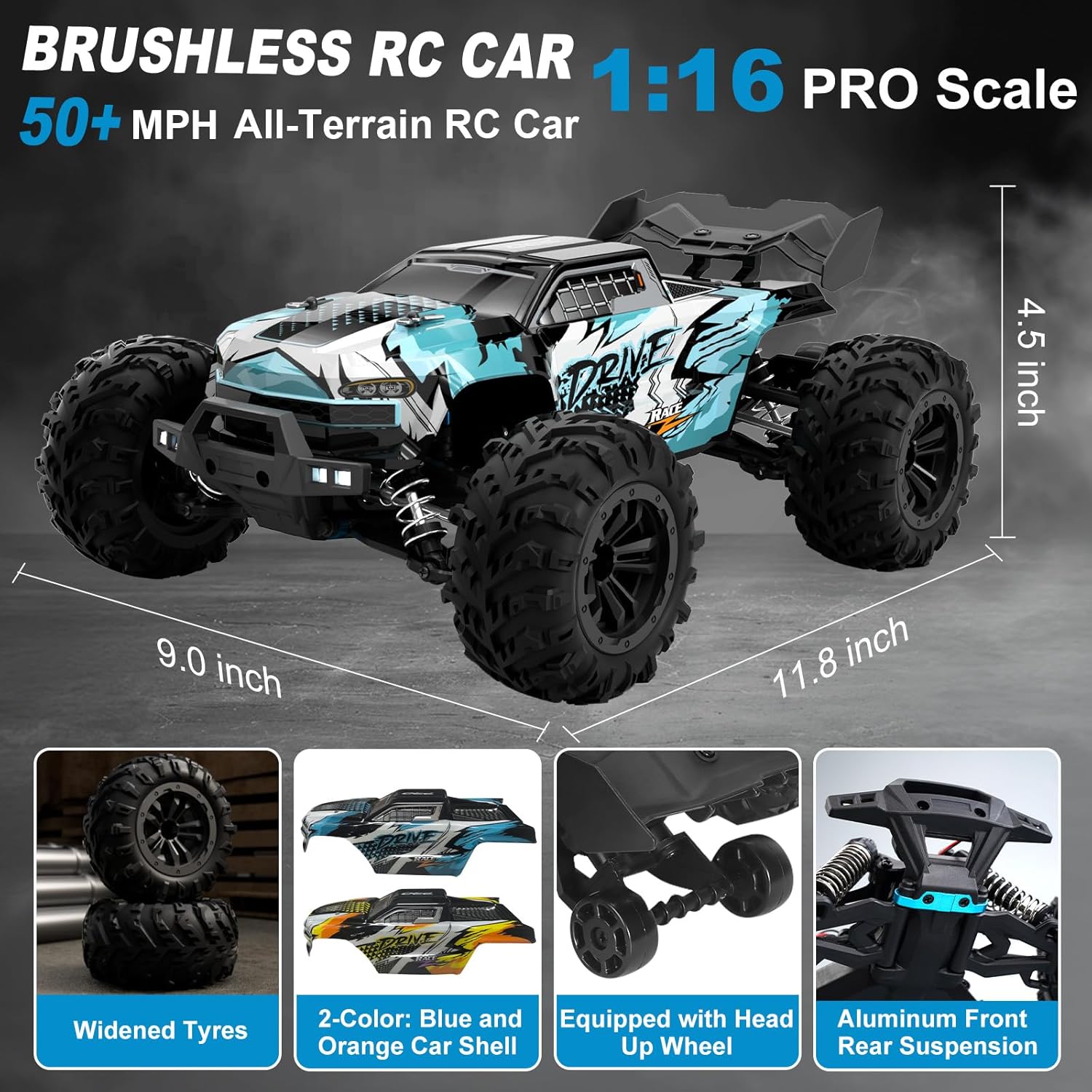รถบังคับวิทยุแบบไร้แปรงถ่าน ขน - Rc Hobby Grade Monster Truck บทวิจารณ์และราคา