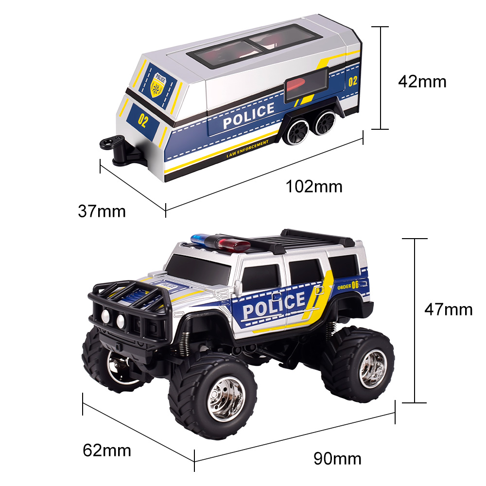รถตำรวจบังคับวิทยุ 9imod RC 2. - Rc Hobby Grade Truck บทวิจารณ์และราคา