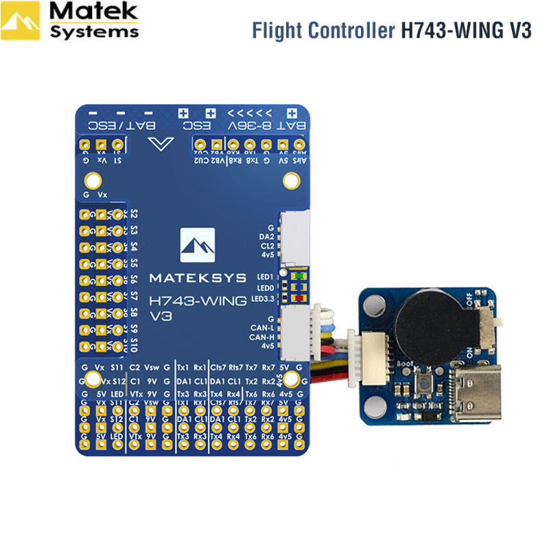 MATEK H743 WING V3 ชุดควบคุมกา - Rc Plane Hobby Zone บทวิจารณ์และราคา